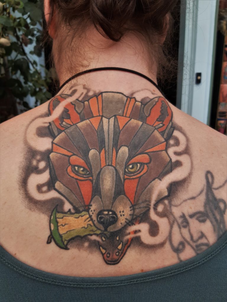 geometric fox tattoo from our shop in Rotterdam