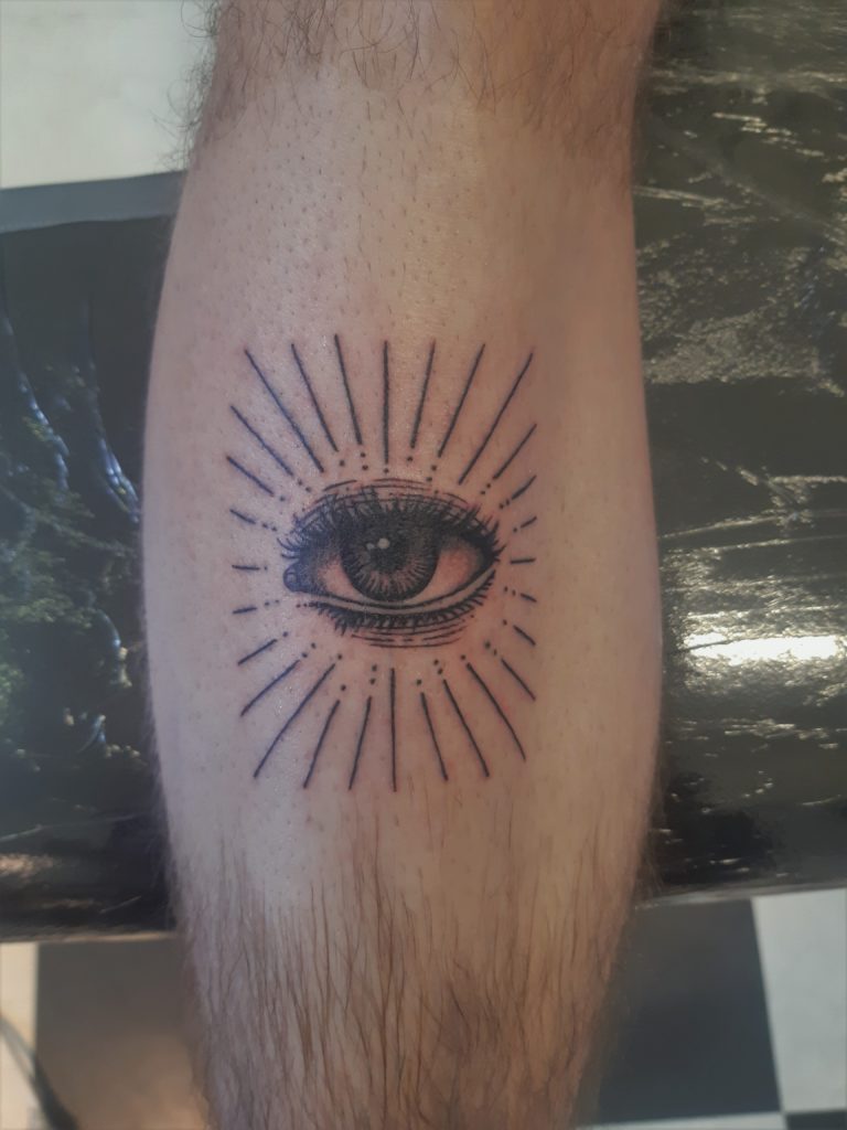 blackwork eye tattoo from our studio in Rotterdam.