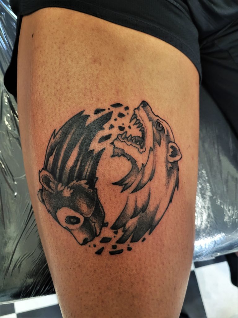 wolf panda tattoo