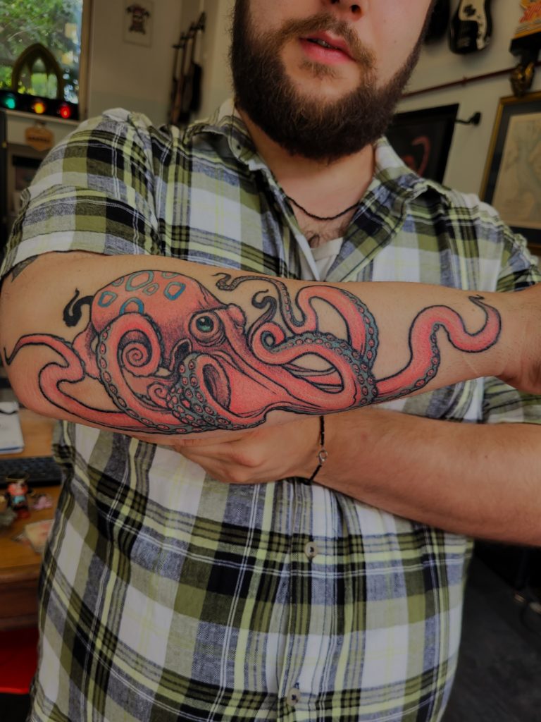 octopus arm tattoo