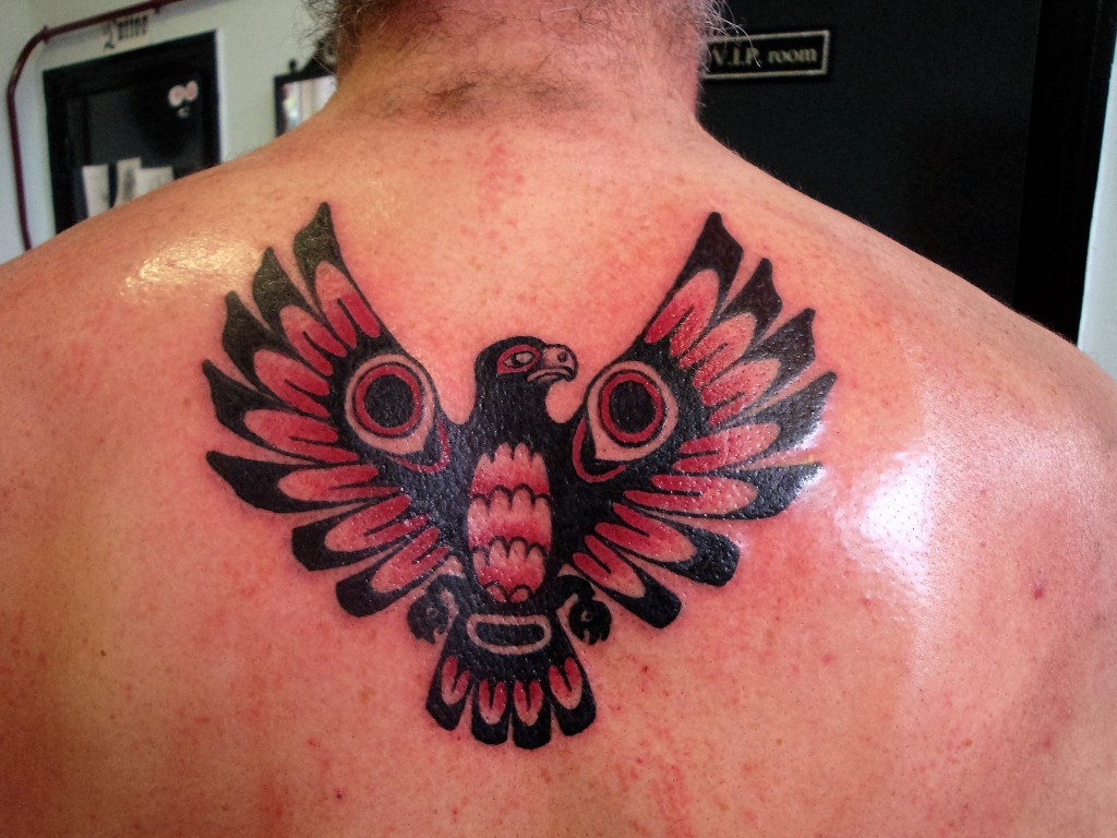 Native american eagle tattoo by Inkfish tattoo studio.