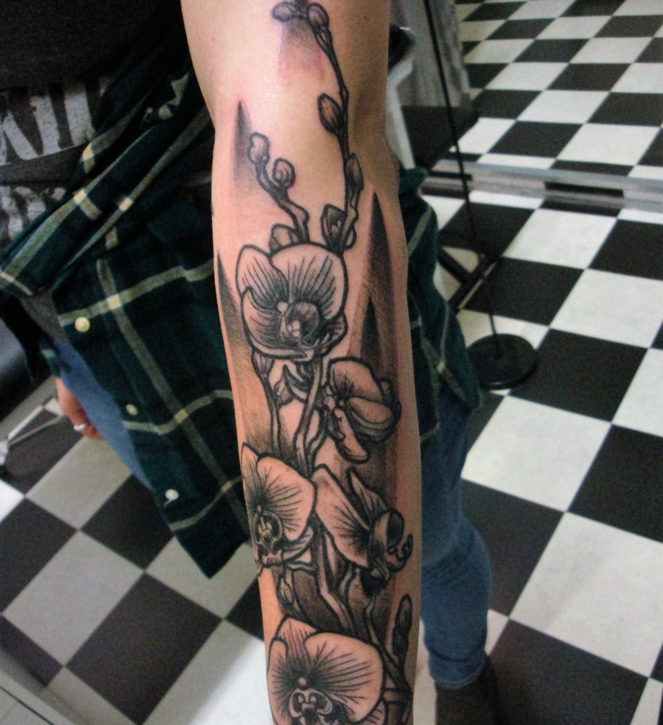 Tattoo orchidee at Inkfish tattoostudio