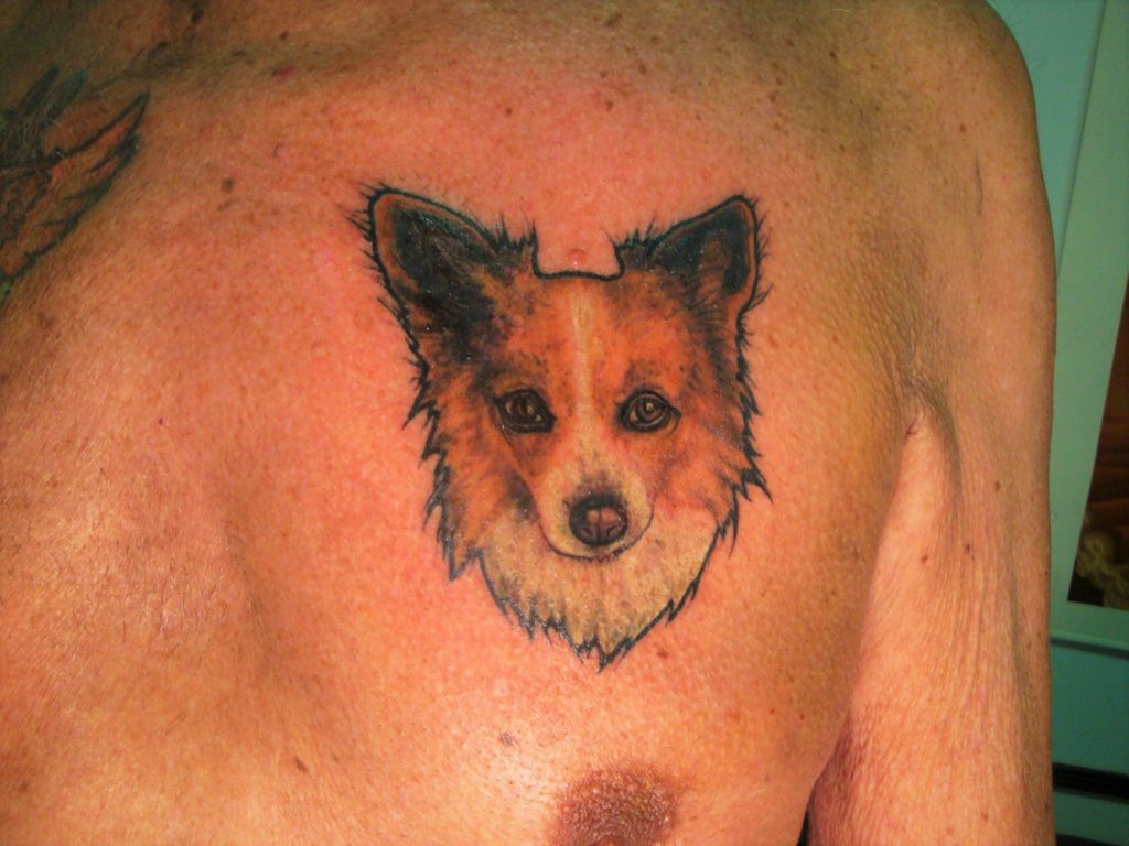 dog portrait tattoo