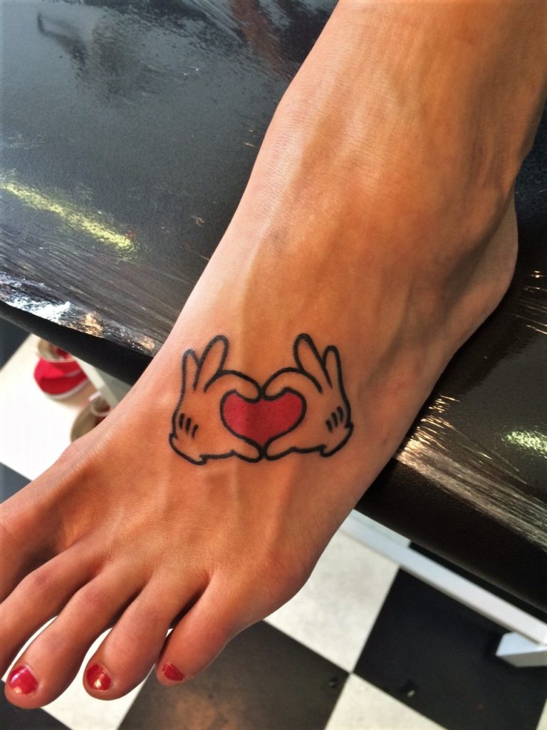 disney tattoo foot