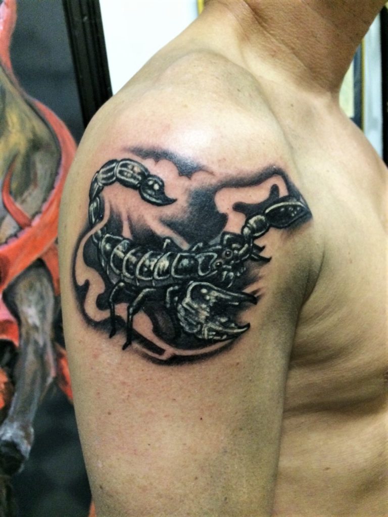 scorpion tattoo coverup