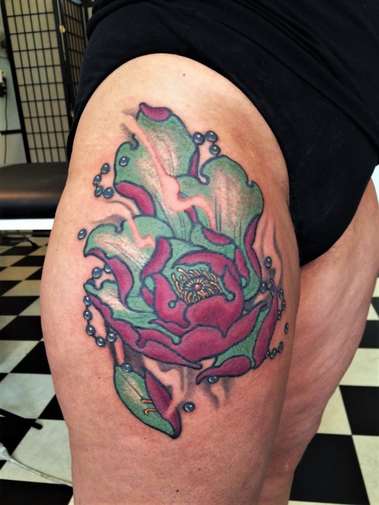 peony flower tattoo