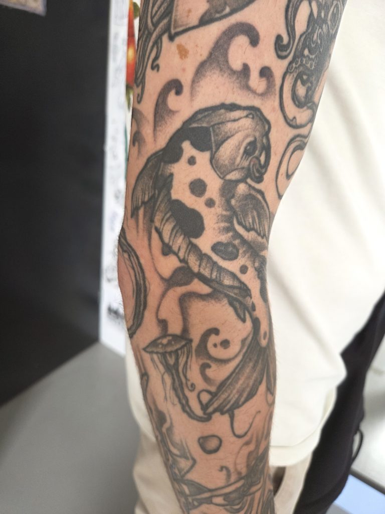 koi fish tattoo from our rotterdam tattooshop
